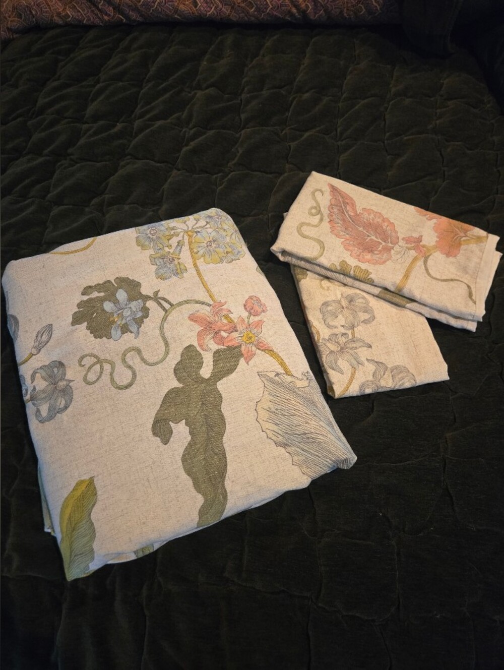Floral Linen Duvet Cover Set Threshold FULL/QUEEN